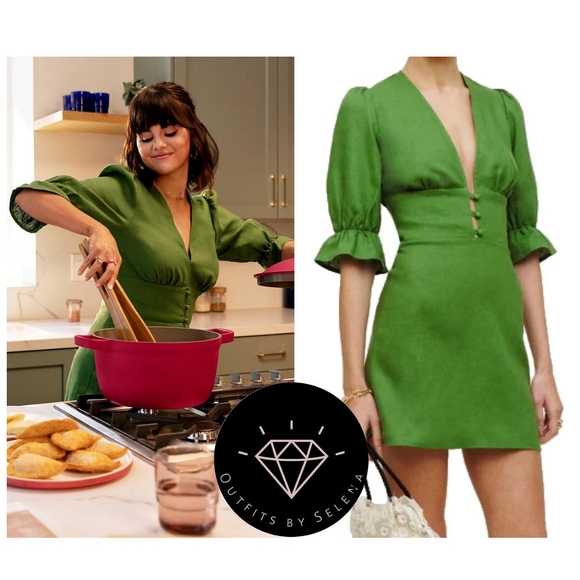 Reformation Simi Linen Minimilist Puff Sleeve Mini Dress - Picture 16 of 16